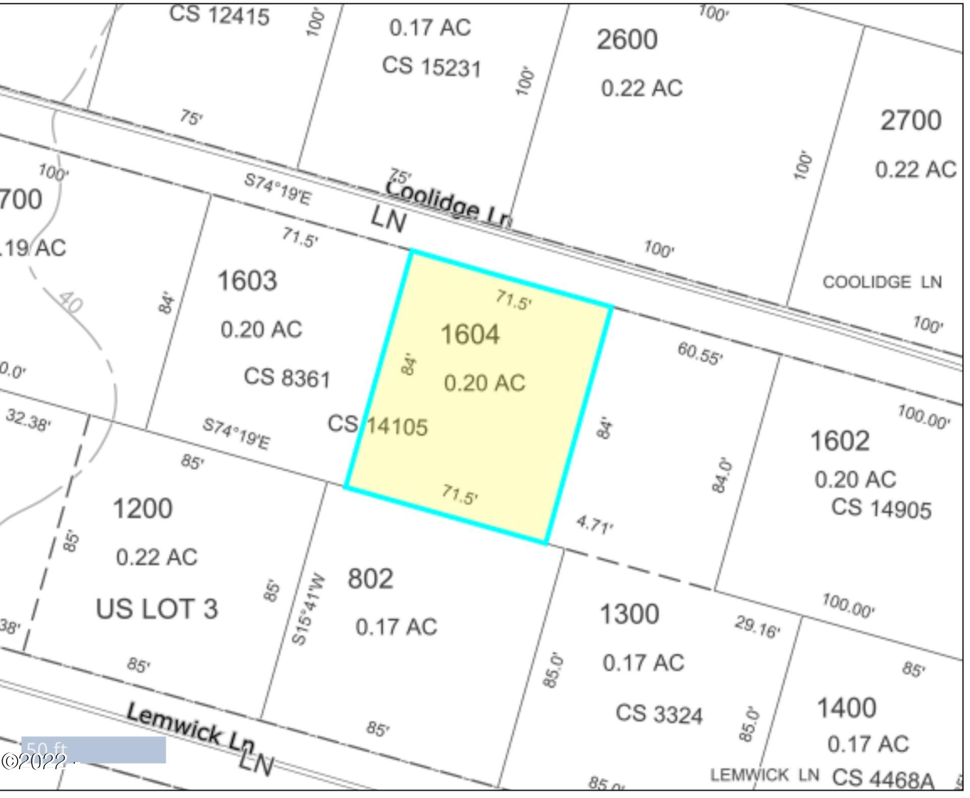 360 Coolidge Lane Yachats, OR 97498 - Photo 6 of 7 Map with dimensions