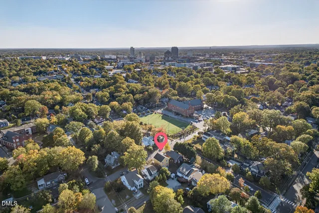 an aerial view of a city