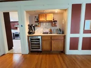a view of a kitchen from a gallery