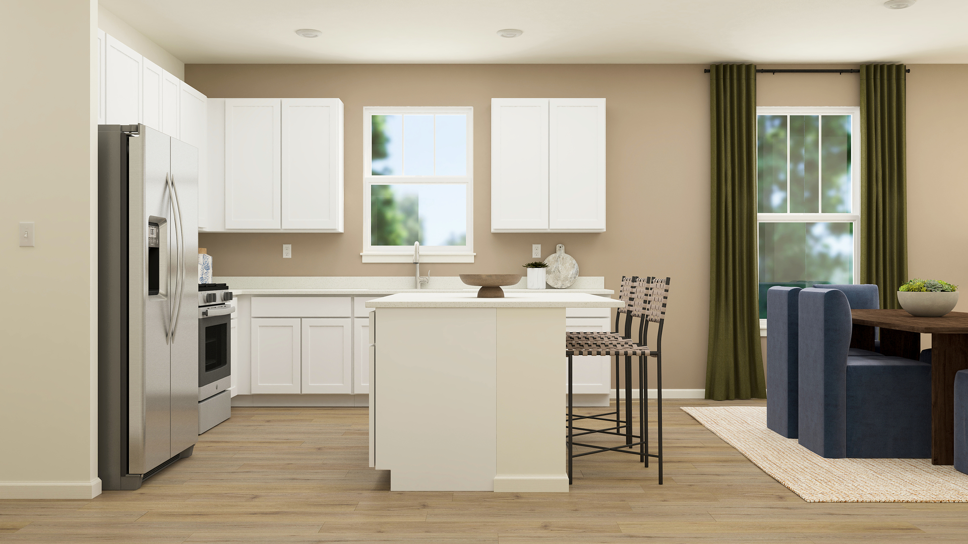 12235 Barcroft Circle Huntley, IL 60142 - Photo 10 of 20 a kitchen with white cabinets and white appliances