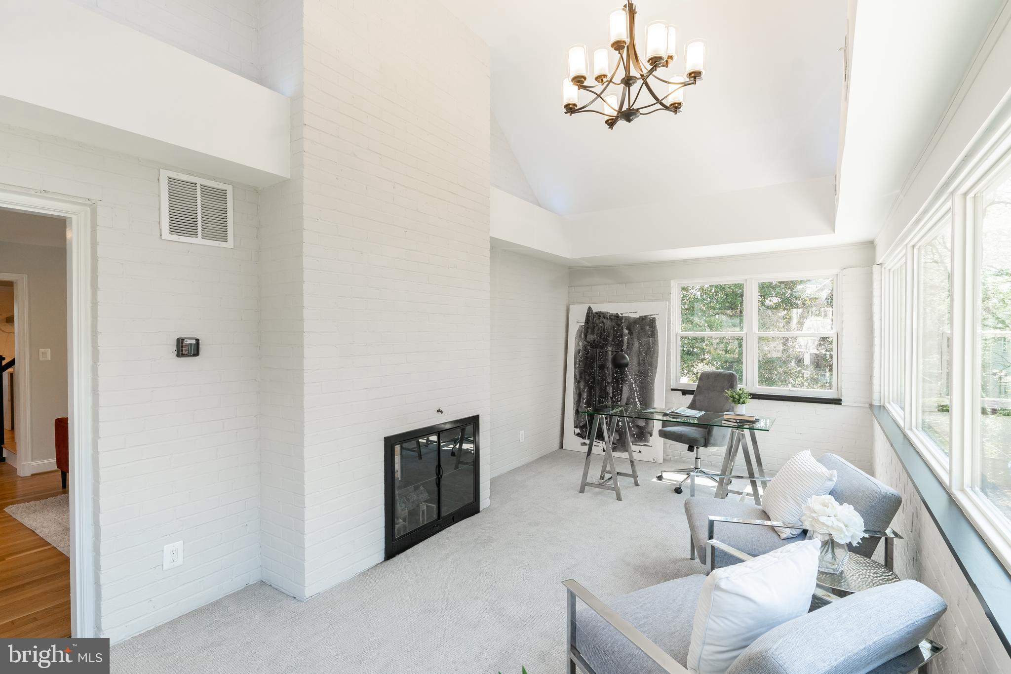 5612 Overlea Road Bethesda, MD 20816 - Photo 12 of 32 Main Level Study w/Vaulted Ceiling