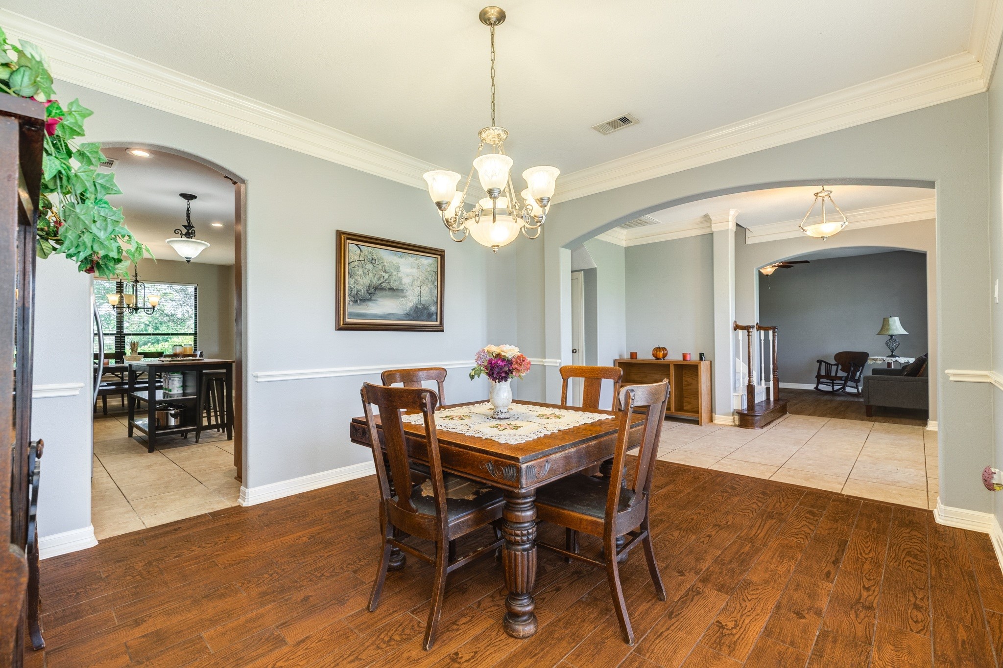 16211 Tankersley Drive Rosharon, TX 77583 - Photo 20 of 46 a view of a dining room with furniture and wooden floor