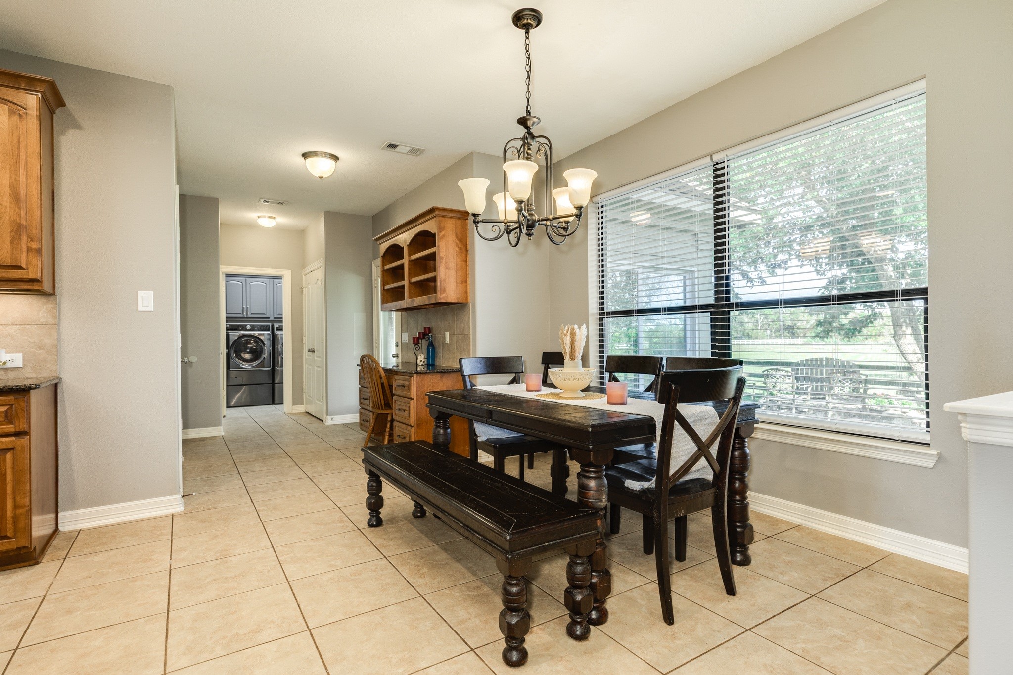 16211 Tankersley Drive Rosharon, TX 77583 - Photo 24 of 46 a view of a dining room with furniture window and outside view