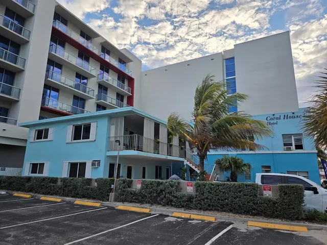 a front view of a building