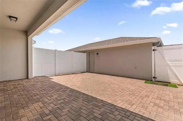 a backyard of a house