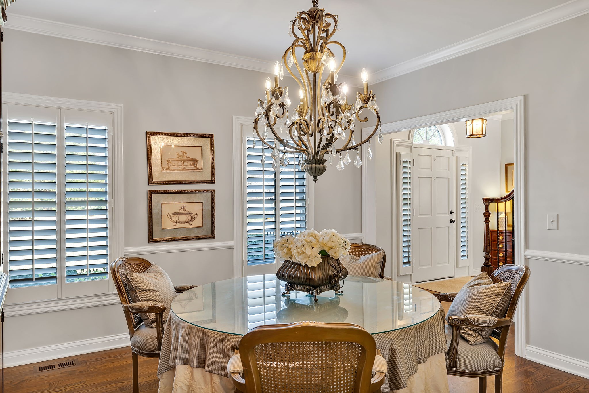 2829 Polo Club Road Nashville, TN 37221 - Photo 16 of 45 a view of a dining room with furniture and chandelier