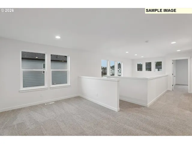 a view of kitchen and windows