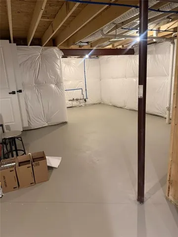 a view of a room with racks