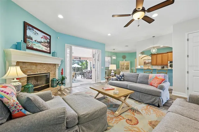 a bedroom with a bed and a table