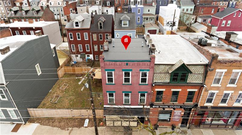 5316 Butler Street Pittsburgh, PA 15201 - Photo 22 of 25 Building noted with pin. The vacant lot to the left of the building is fenced in and included in the sale.