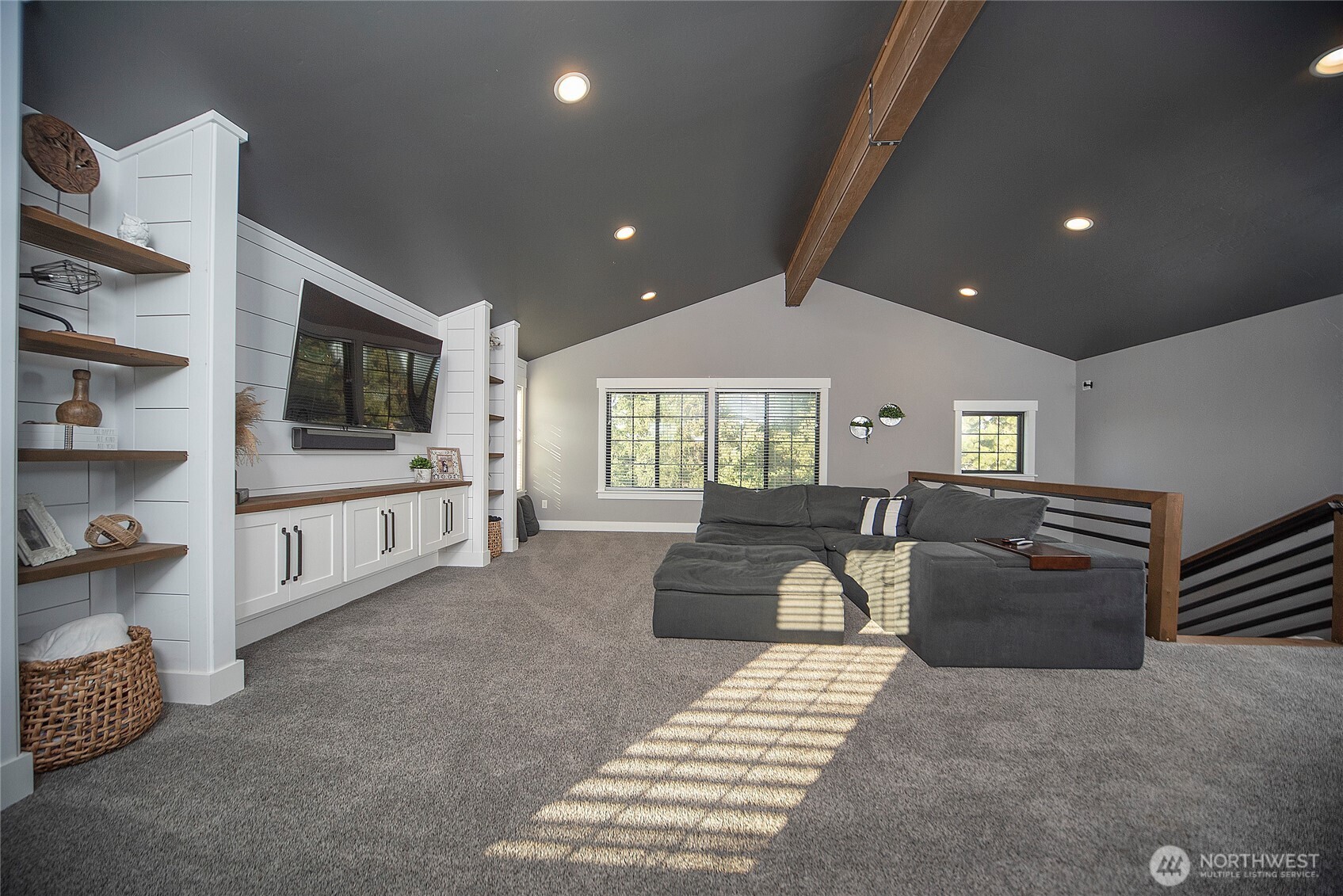 110 Brown Road Ellensburg, WA 98926 - Photo 26 of 40 a living room with furniture a flat screen tv and a refrigerator