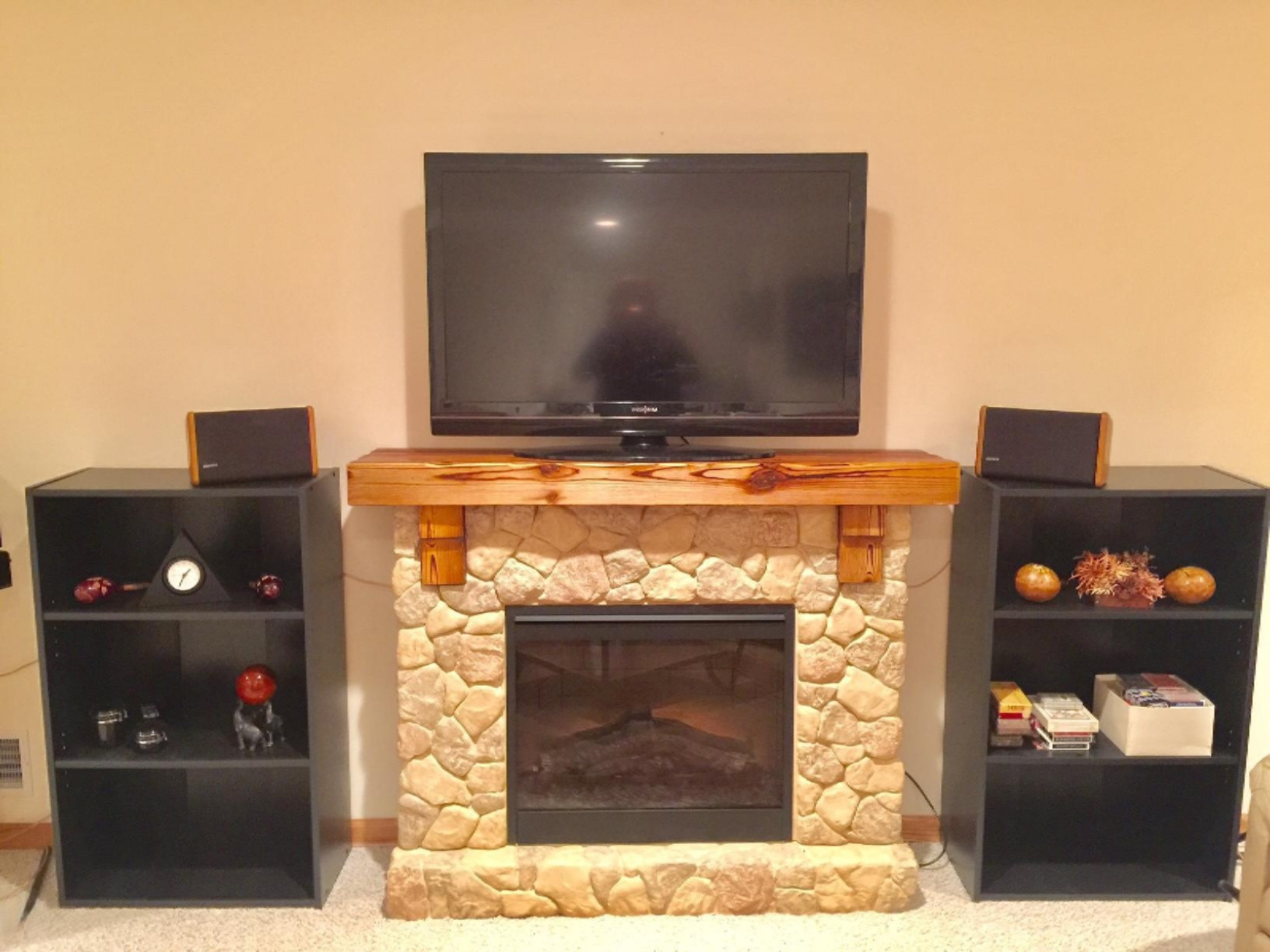 6337 Cheyenne Road Pentwater, MI 49449 - Photo 20 of 33 lower level fireplace