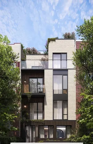 a view of a building with a balcony