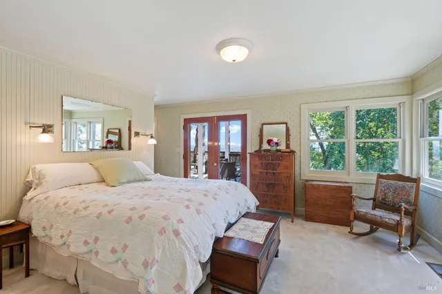 a view of a deck with a backyard