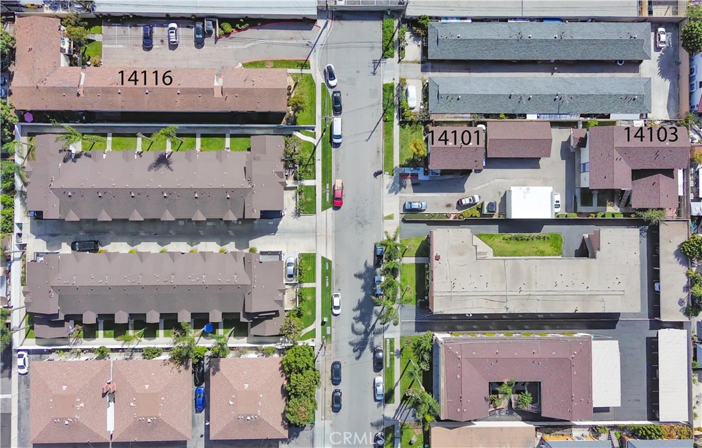 14116 Rondeau Street Westminster, CA 92683 - Photo 12 of 16 an aerial view of a house with a swimming pool