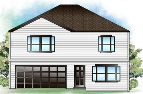 a front view of a house