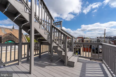 a view of city from a balcony