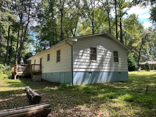 a backyard of a house
