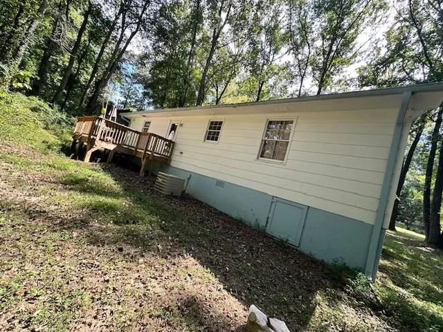 a view of a couches in backyard of house