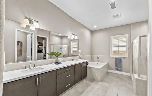 a workspace with furniture and a window