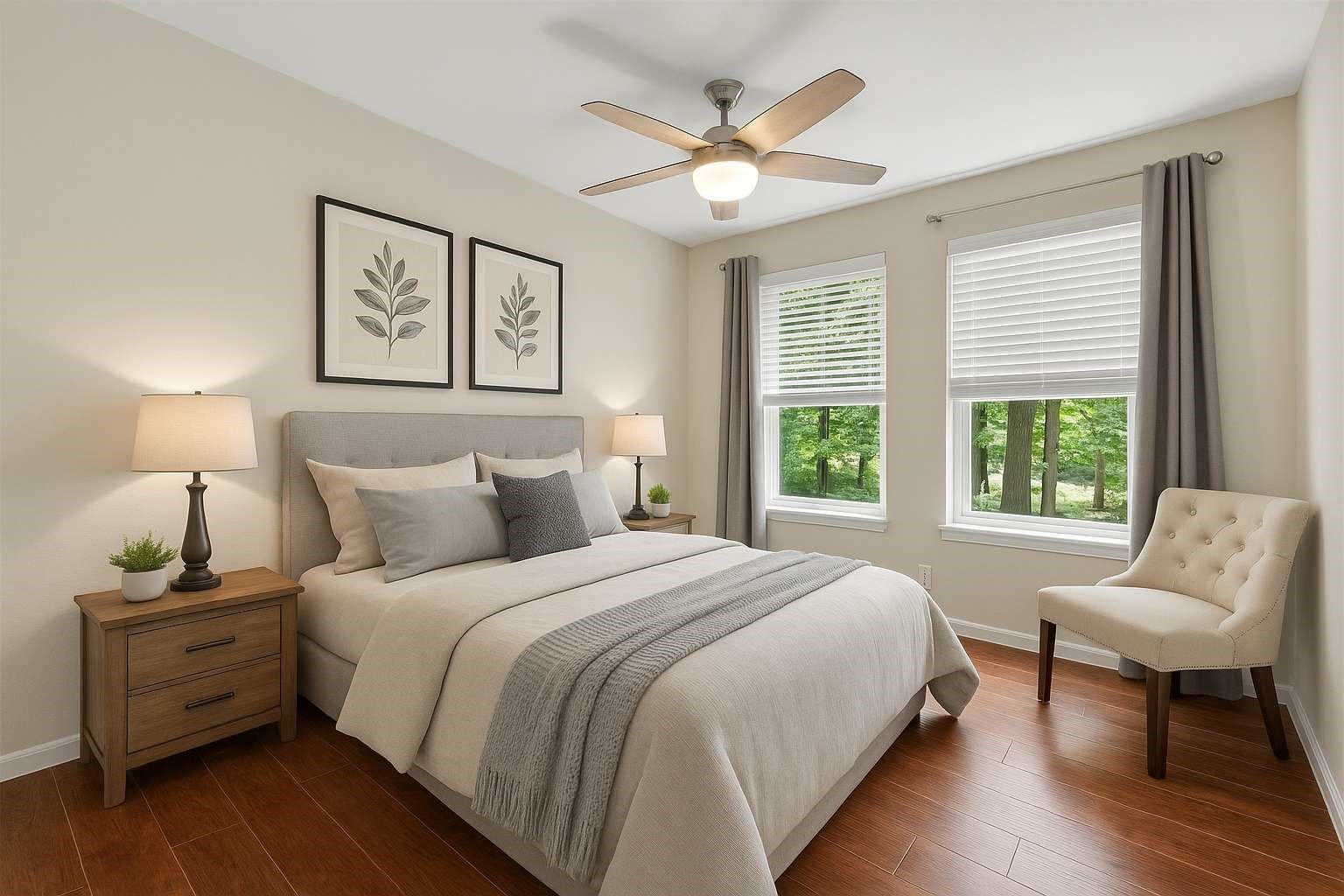 161 Litchfield Lane Houston, TX 77024 - Photo 16 of 30 a bedroom with a bed and a couch