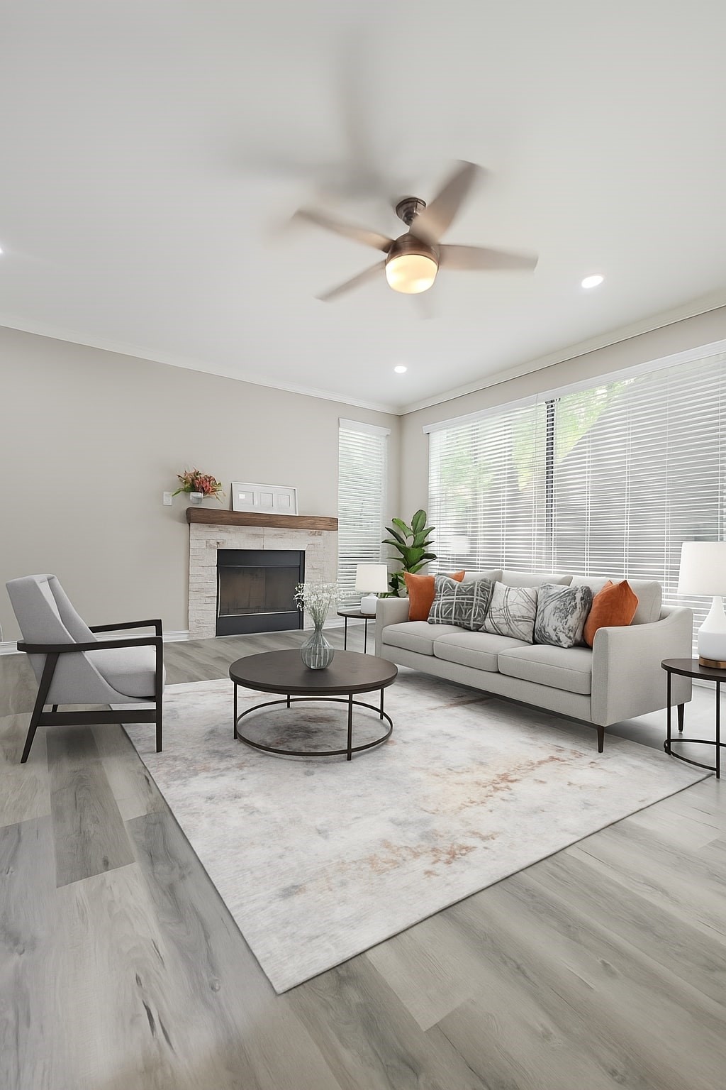 161 Litchfield Lane Houston, TX 77024 - Photo 2 of 30 a living room with furniture and a fireplace