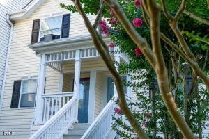 a front view of a house with entryway