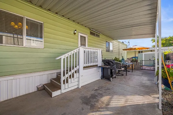 a view of outdoor space with seating area