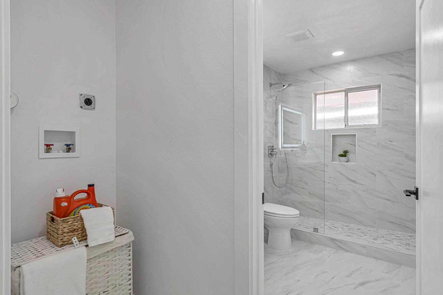 6722 Bollinger Road San Jose, CA 95129 - Photo 28 of 33 a bathroom with a shower and toilet