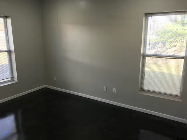 an empty room with a window