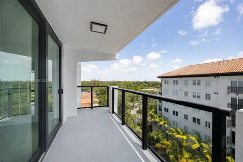 a view of city from a balcony
