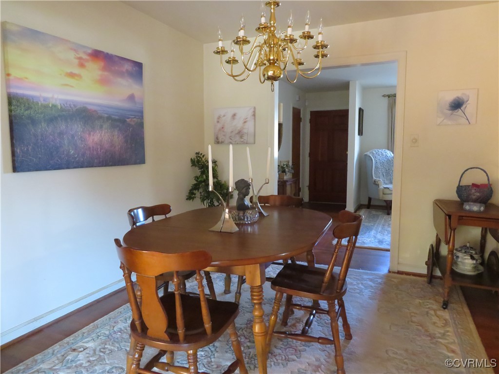 4612 Fairway Road Petersburg, VA 23803 - Photo 27 of 50 a view of a dining room with furniture and wooden floor