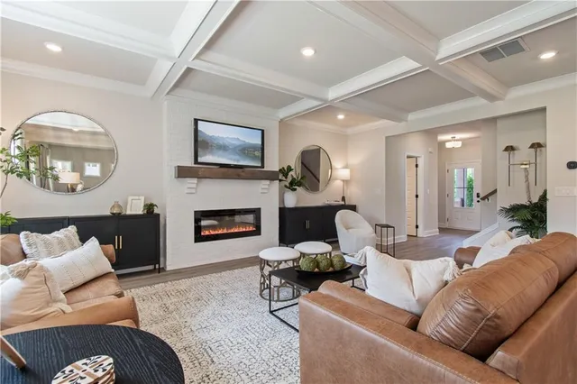 a view of a hallway view with staircase