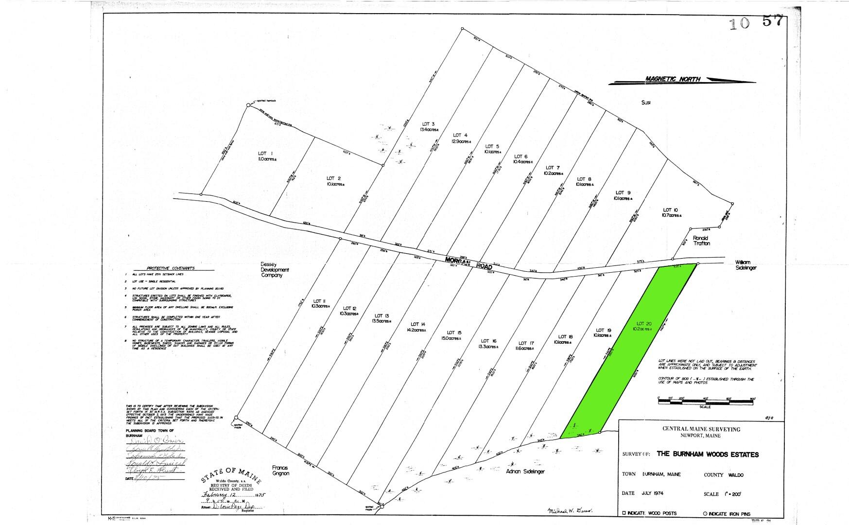 40 Morgan Road Burnham, ME 04922 - Photo 3 of 14 Survey - Lot 20 (Large)