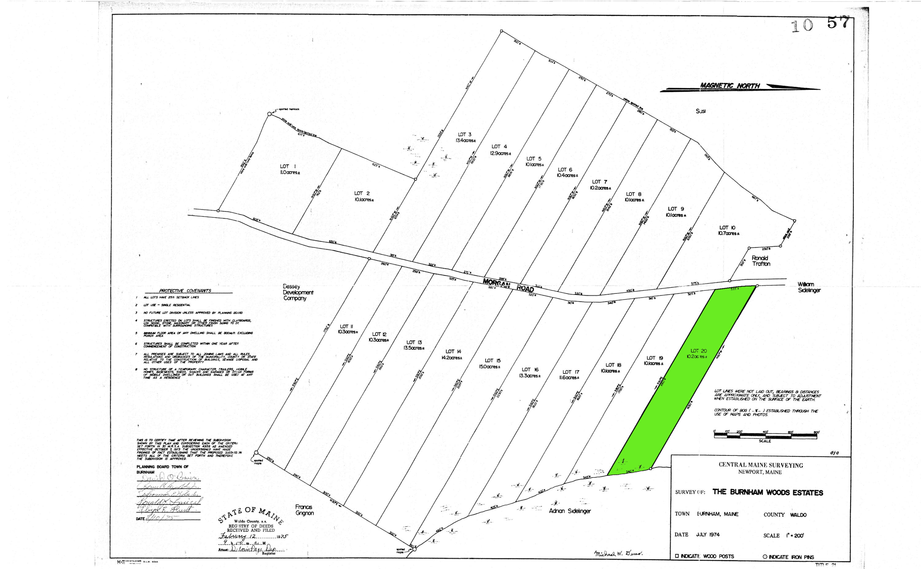 40 Morgan Road Burnham, ME 04922 - Photo 5 of 14 Survey - Lot 20