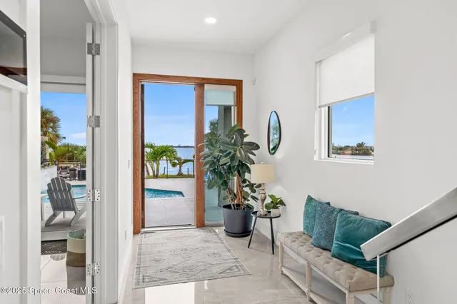 a view of balcony and furniture