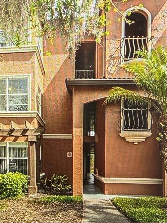 a view of front door of house