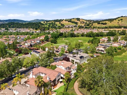 an aerial view of multiple house