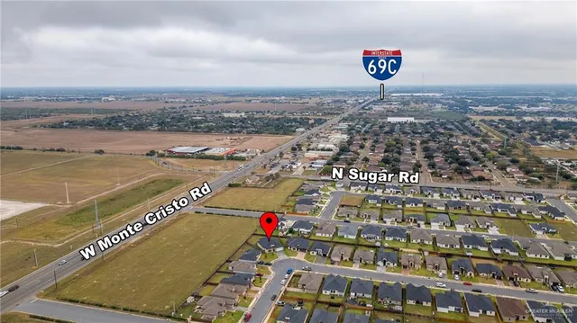 an aerial view of a city