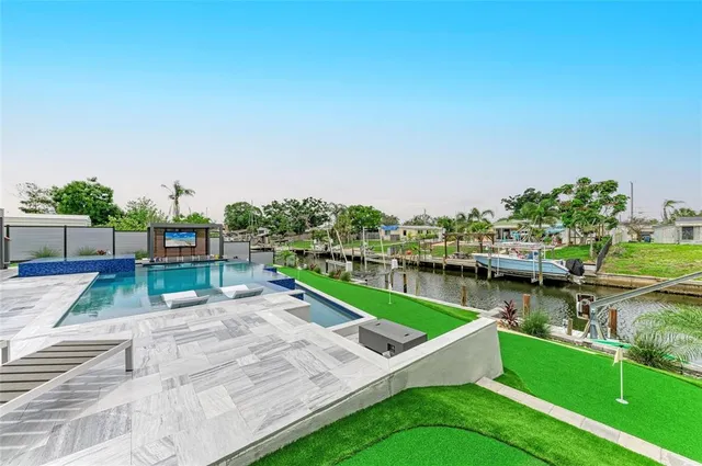 a view of outdoor space with garden