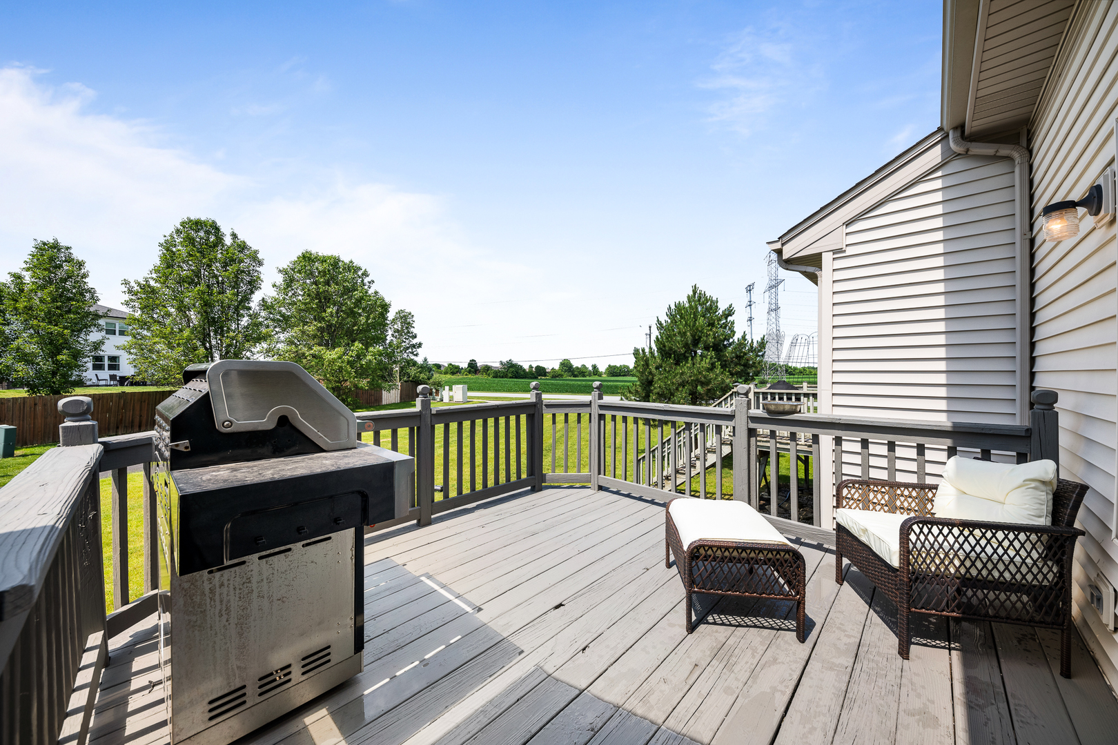 8331 Chestnut Court Frankfort, IL 60423 - Photo 15 of 15 a balcony with wooden floor table and chairs