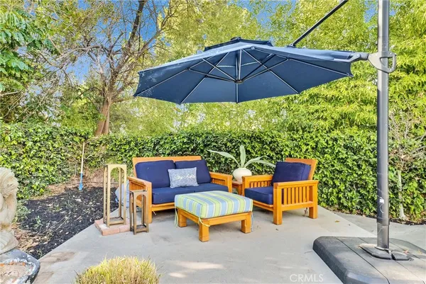 a outdoor space with furniture