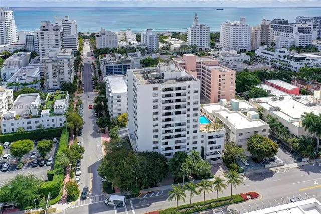 a city view with tall buildings