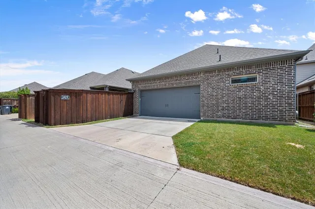 a house view with a garden space