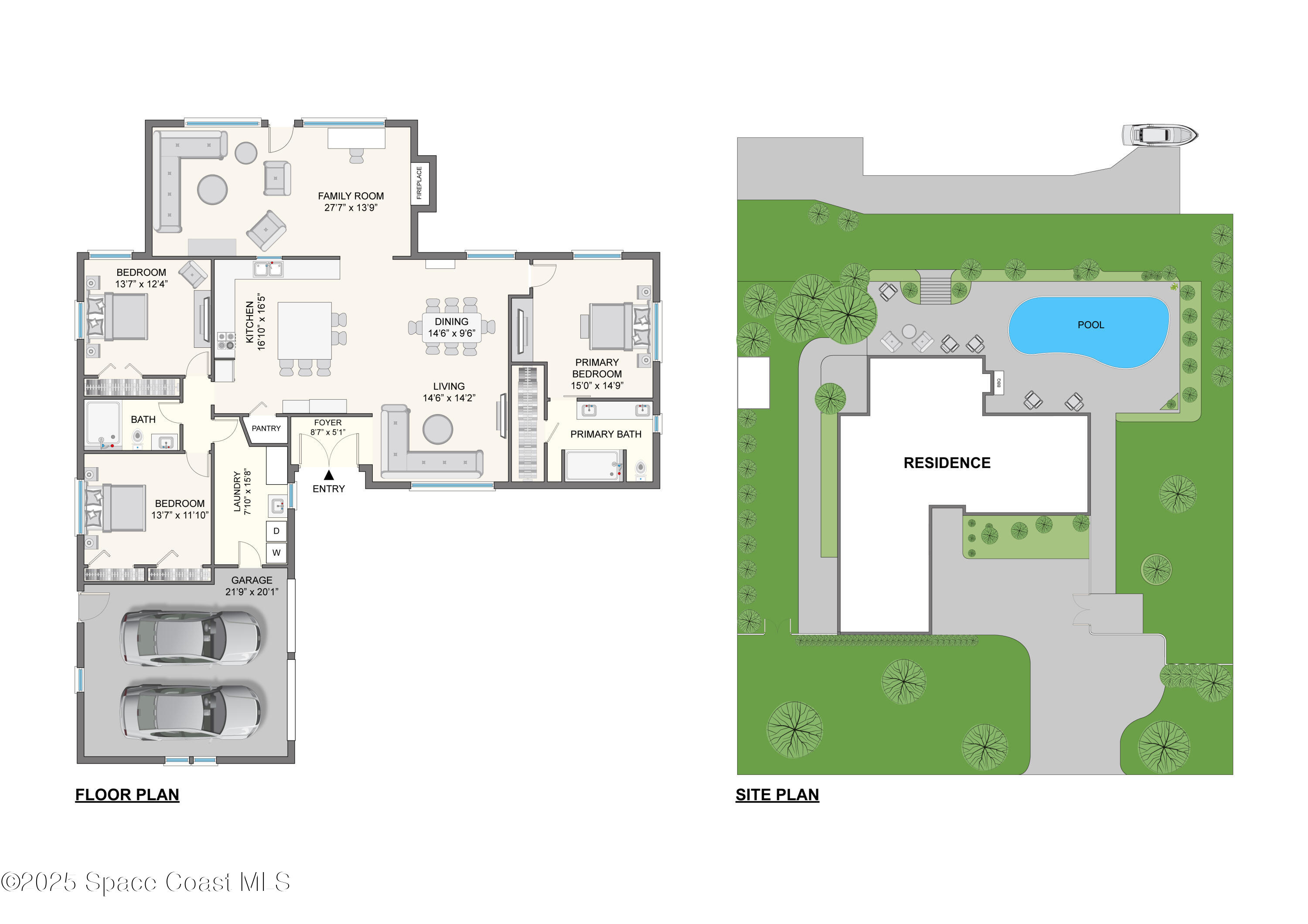 1021 Sunswept Road Northeast Palm Bay, FL 32905 - Photo 41 of 41 1-Floorplan - Site Plan