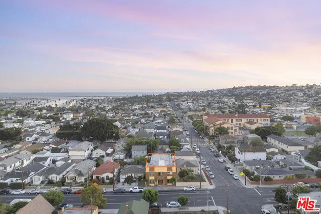 an aerial view of a city