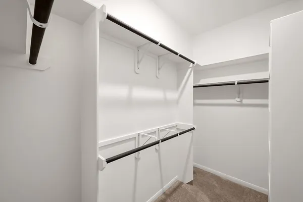 a close view of walk in closet