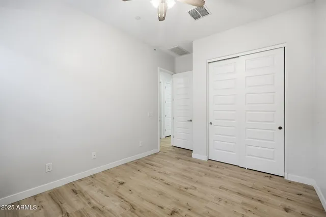 an empty room with an entryway
