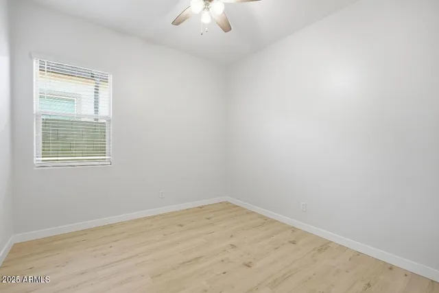 an empty room with a window