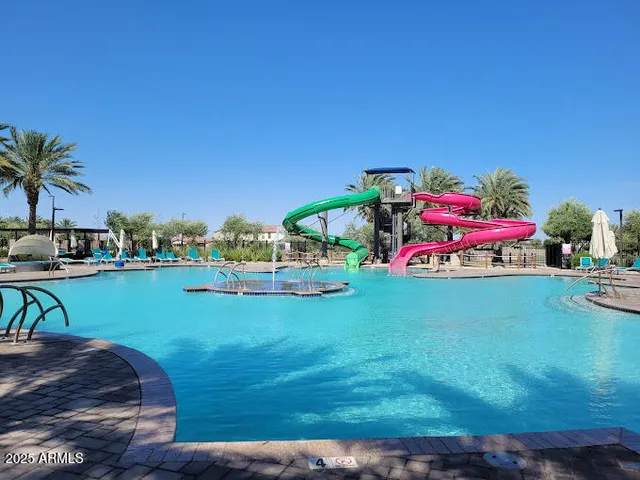a view of a lake with a palm trees